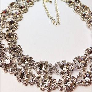 Wedding jewelry set, Crystals necklace & earrings