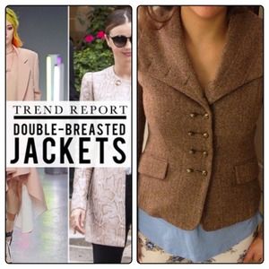 Brown Herringbone Blazer