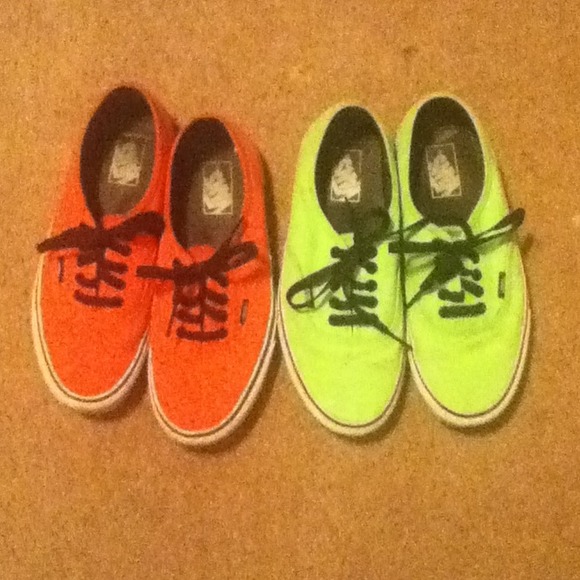Neon pink & lime green Vans!
