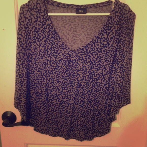 Purple Flowy Shirt Mossimo