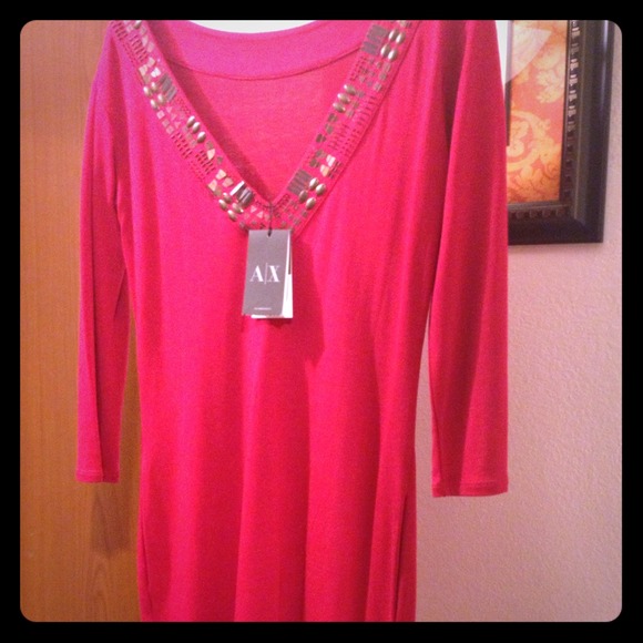 Magenta short dress by AX