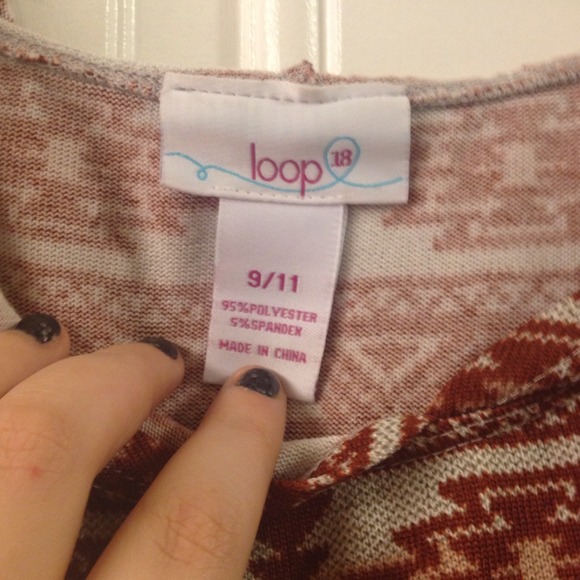 Hi-low sweat shirt. Brown pattern - Picture 3 of 4