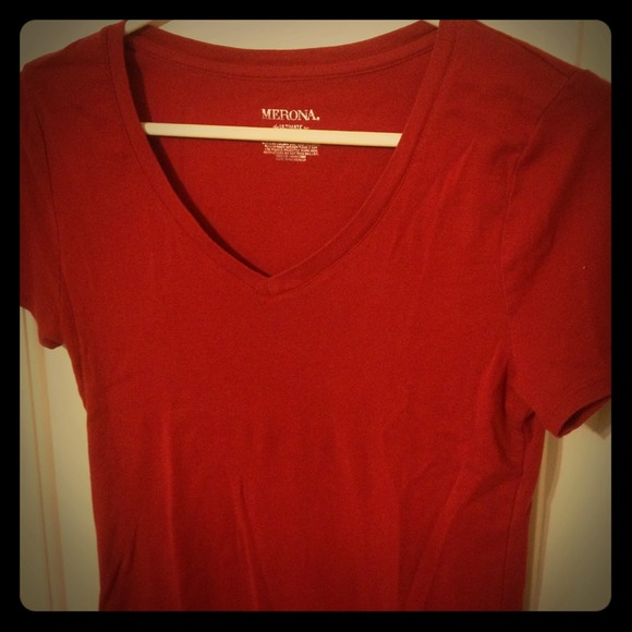Merona Red V-Neck
