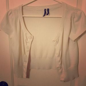 Simple White Cardigan