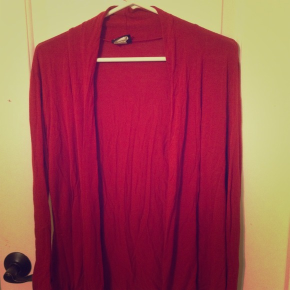 Long Sleeve Red Cardigan.