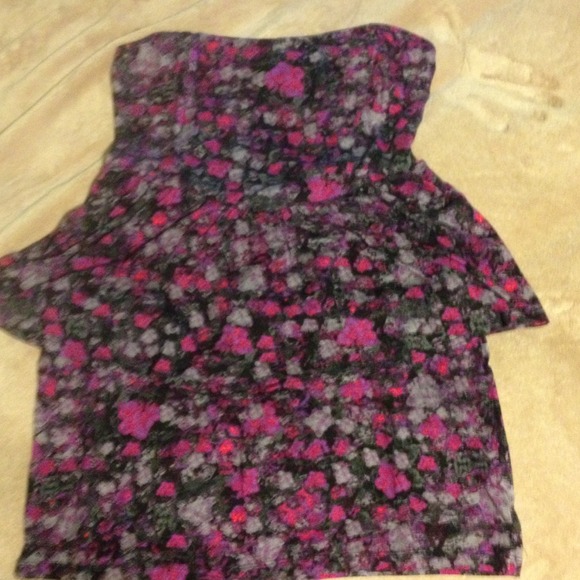 Strapless floral kirra dress