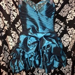 Dark teal formal dress