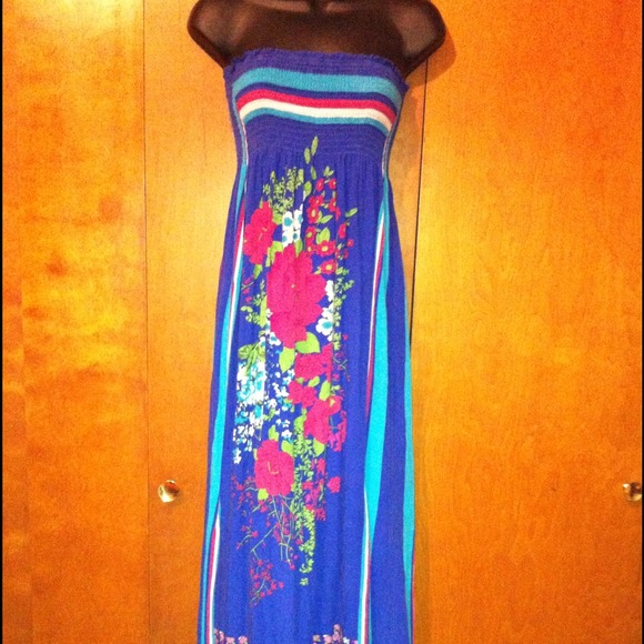 Royal blue maxi dress