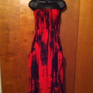 Red maxi dress