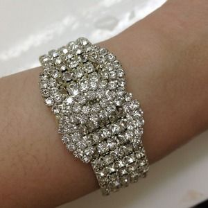 Shiny bling bling Chanel crystal bracelet