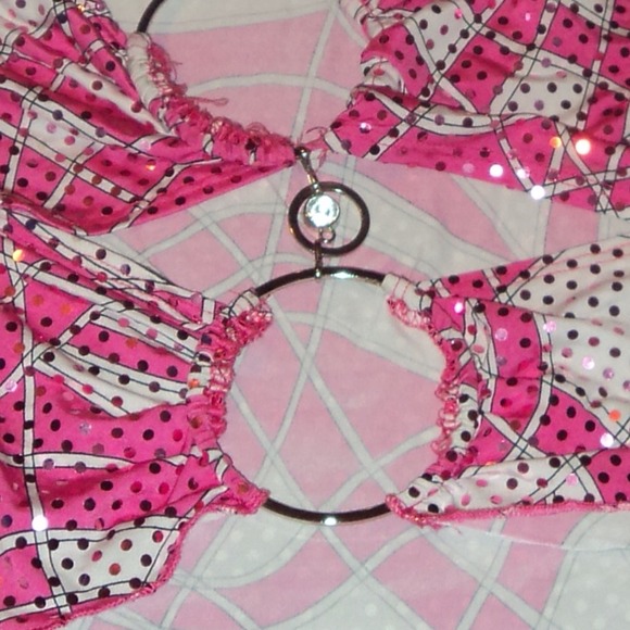 Pink and white sequence shirt