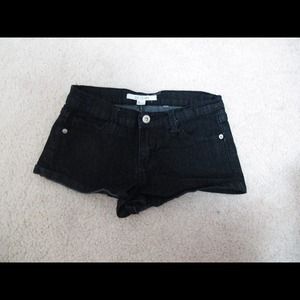 Denim Black Shorts