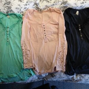 Free People 3 tops bundle!