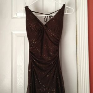 Brown dress w little specks of gold