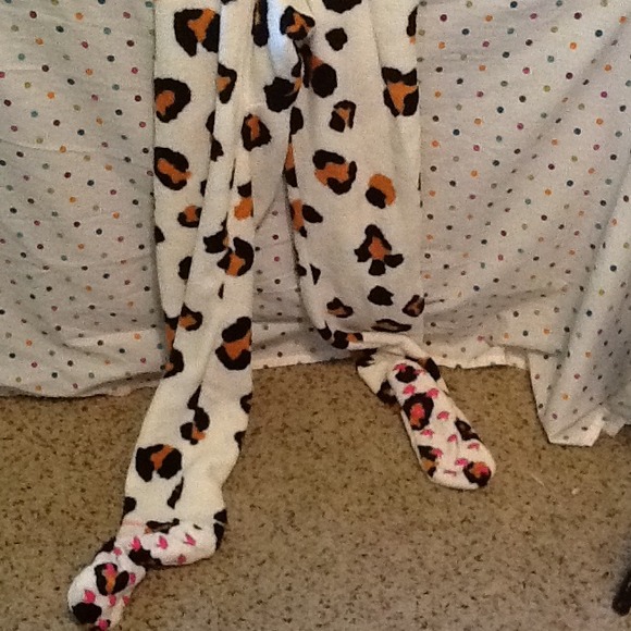 Leopard printed hooded onesie! ;)