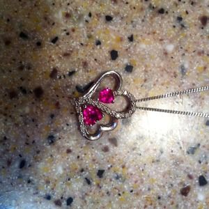 Silver heart necklace