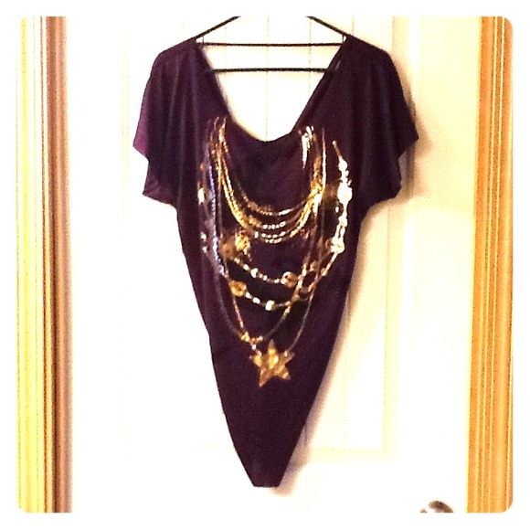 SOLD*****Purple and gold top