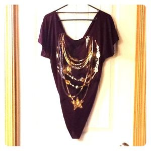 SOLD*****Purple and gold top