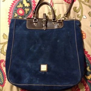 Suede Dooney and Bourke bag(navy) large bag