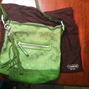 Green coach satchel