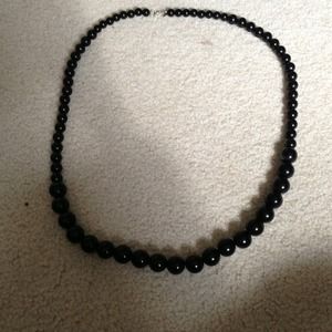 🔴SOLD🔴Long black beaded necklace
