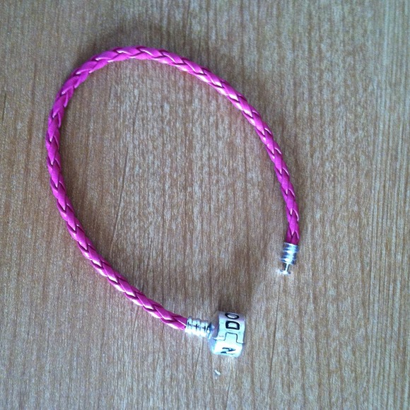 Pink leather pandora small  NOT REAL PANDORA