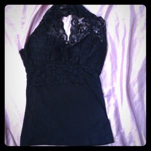 Black lace top
