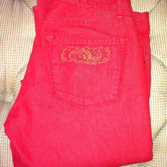 Classic red Bebe jeans!!