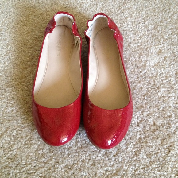 Deep ruby red flats on HOLD until 2/28/12