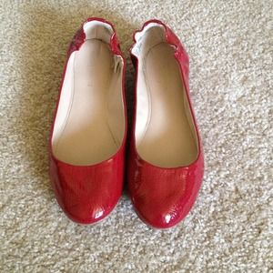 Deep ruby red flats on HOLD until 2/28/12