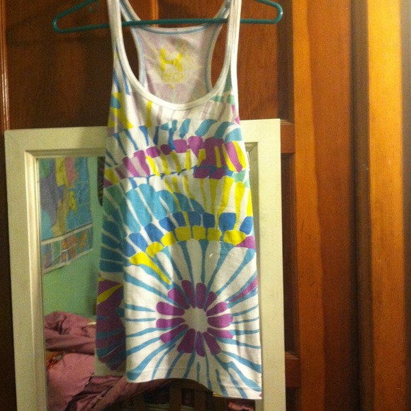 Multicolored flower tank top