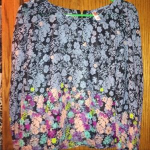 Black and floral long sleeve