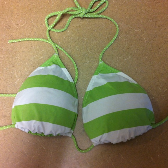 Hollister lime green  bikini top