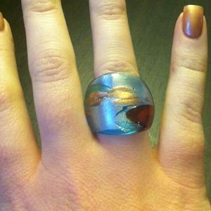 Glass Chunky Ring