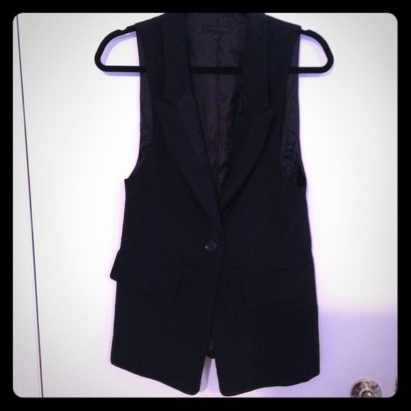 Plastic Island black long vest
