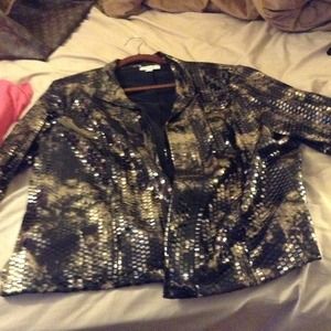 'snakeskin' looking sequin blazer