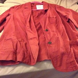 red basic blazer xl