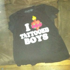 Black i❤tattooed boys tshirt