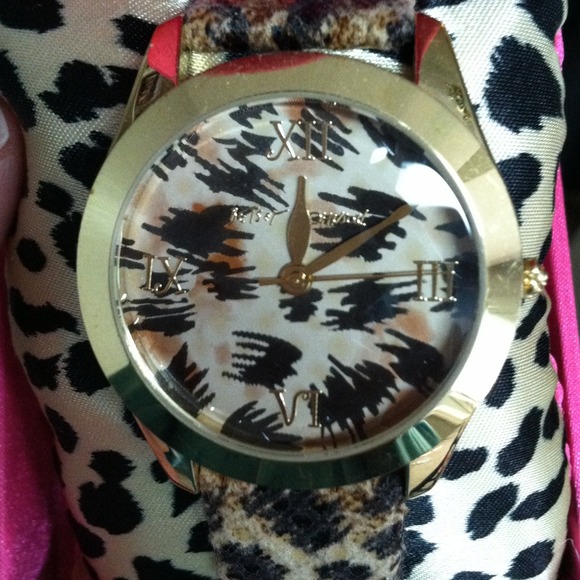 Betsey Johnson leopard watch