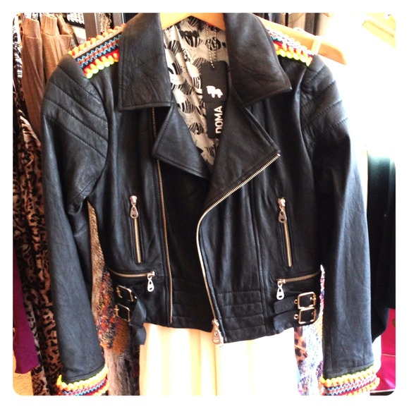 🚫SOLD🚫Authentic Leather Biker Jacket 😍