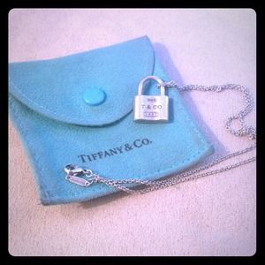 AUTHENTIC TIFFANY & CO lock charm & chain.