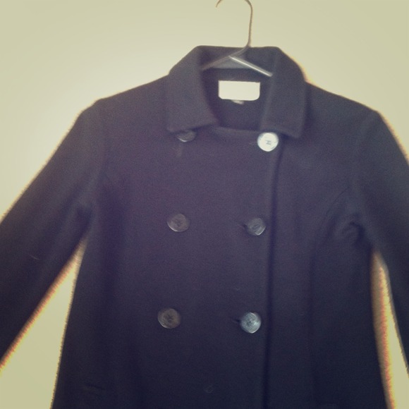 Black pea coat Kasper sz 2p great for the spring