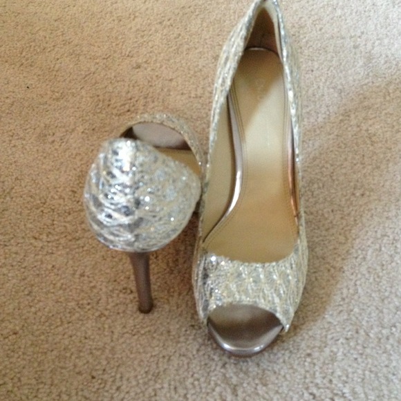 Silver Enzo Angiolini clubbing heels