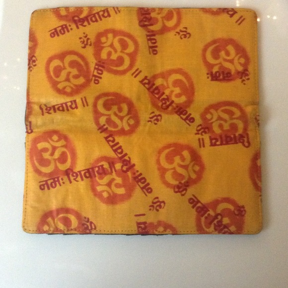 Wallet (orange, red, and yellow)