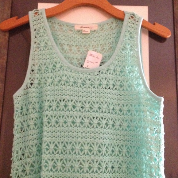 💦SOLD💦 New Mint Crochet Tank - Picture 3 of 3