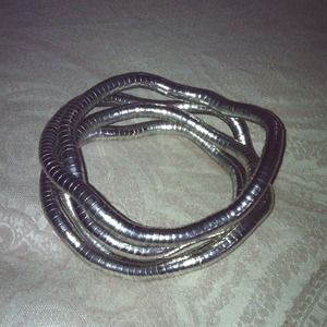 Silvertone snake bracelet/necklace