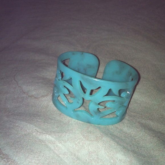 Turquoise Plastic cuff bracelet