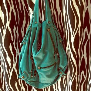 Teal with spike studs