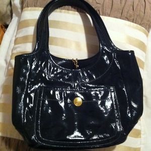 Leather Coach purse.