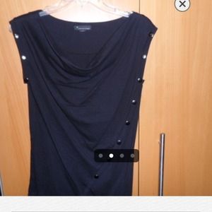 Forever21 Black Tunic w/ Silver snap details